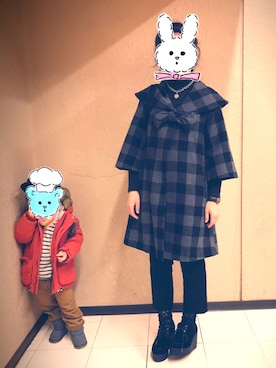 「リルリリー」｜「アイテム（その他アウター）」を使った、kanaさん（レディース・154cm）の冬コーディネート