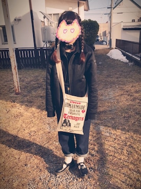 「PAMEO POSE」｜「アイテム（ミリタリージャケット）」を使った、kanaさん（レディース・155cm）の春コーディネート