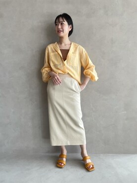 市川 瑠依子さん（レディース・163cm）の春コーディネート