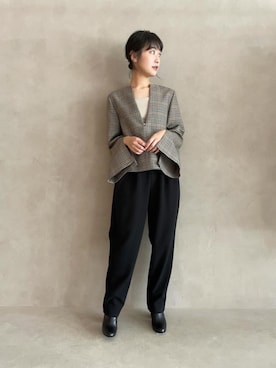 市川 瑠依子さん（レディース・163cm）の秋コーディネート