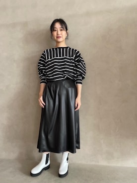 市川 瑠依子さん（レディース・163cm）の冬コーディネート