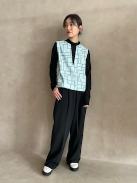 市川 瑠依子さん（レディース・163cm）の冬コーディネート