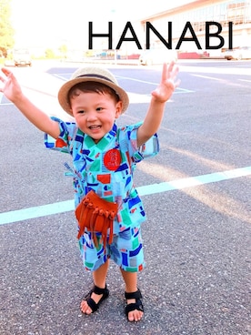 「酒田」｜shou☆0222さん（キッズ・90cm）の夏コーディネート