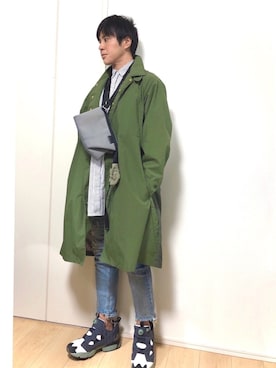 「GOLDWIN（ゴールドウィン）のアイテム（その他アウター）」を使った、千本ノックさんさん（メンズ・165cm）の秋コーディネート