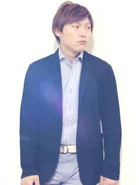 「PLST（プラステ）のアイテム（フォーマルスーツ/小物）」を使った、マカロニさん（メンズ・172cm）の春コーディネート
