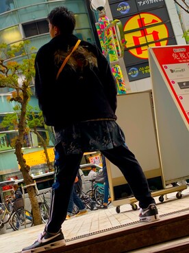 「VANQUISH（ヴァンキッシュ）のアイテム（ジャケット/アウター）」を使った、ともやさん（メンズ・177cm）の冬コーディネート