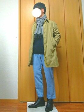 「ONE DAY KMC （ワンデイケーエムシー）のアイテム（シューズ）」を使った、hasuさん（メンズ・173cm）の冬コーディネート
