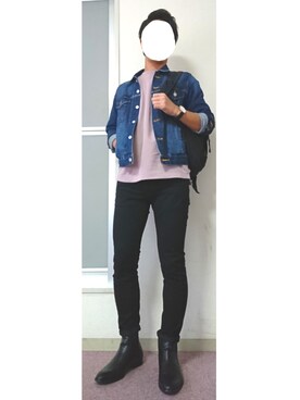 「ONE DAY KMC （ワンデイケーエムシー）のアイテム（シューズ）」を使った、hasuさん（メンズ・173cm）の春コーディネート