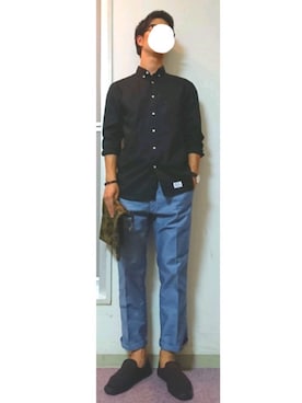 「UNITED ARROWS（ユナイテッドアローズ）のアイテム（クラッチバッグ）」を使った、hasuさん（メンズ・173cm）の春コーディネート