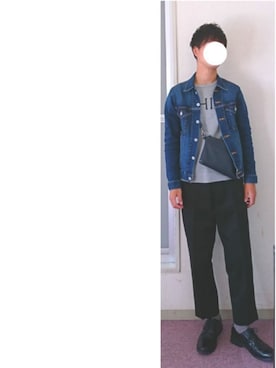 「EDIFICE（エディフィス）のアイテム（スウェット）」を使った、hasuさん（メンズ・173cm）の秋コーディネート