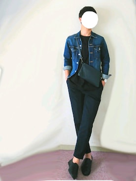 「EN ROUTE（アンルート）のアイテム（スラックス）」を使った、hasuさん（メンズ・173cm）の春コーディネート