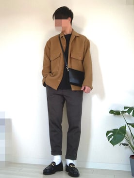 「markaware（マーカウェア）のアイテム（ブルゾン）」を使った、hasuさん（メンズ・173cm）の冬コーディネート