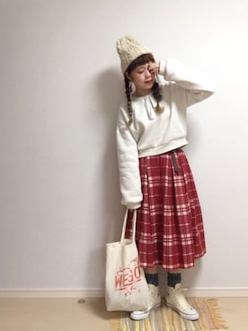 「merry jenny（メリージェニー）のアイテム（ジャージ）」を使った、☆★gizmo★☆さん（レディース・159cm）の冬コーディネート