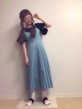 Kbf ケイビーエフ の Kbf プリーツキャミワンピース ワンピース Wear