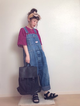 「SHAKA」｜「アイテム（サロペット/オーバーオール）」を使った、☆★gizmo★☆さん（レディース・159cm）の夏コーディネート