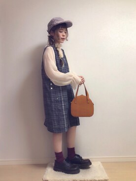 「merry jenny（メリージェニー）のアイテム（キャップ）」を使った、☆★gizmo★☆さん（レディース・159cm）の秋コーディネート
