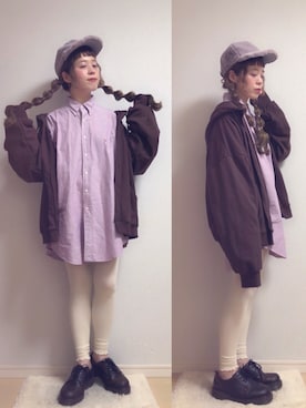 「merry jenny（メリージェニー）のアイテム（キャップ）」を使った、☆★gizmo★☆さん（レディース・159cm）の秋コーディネート