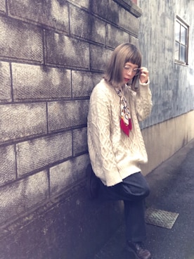 「ゆるニット」｜「アイテム（財布/小物）」を使った、☆★gizmo★☆さん（レディース・159cm）の冬コーディネート