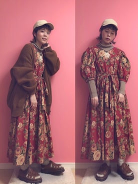 「HOTPING（ホッピン）のアイテム（カーディガン/ボレロ）」を使った、☆★gizmo★☆さん（レディース・159cm）の春コーディネート