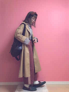 「アイテム（モカシン/デッキシューズ、グリーン系）」を使った、☆★gizmo★☆さん（レディース・159cm）の春コーディネート