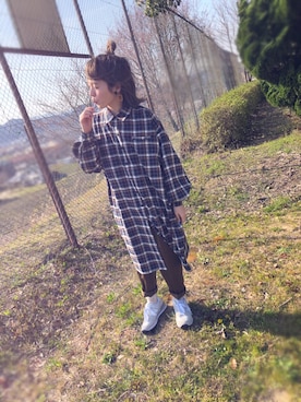 「平成最後のWEARISTAセンバツ」｜「アイテム（シャツワンピース）」を使った、☆★gizmo★☆さん（レディース・159cm）の春コーディネート