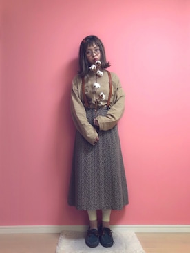 「アイテム（モカシン/デッキシューズ、グリーン系）」を使った、☆★gizmo★☆さん（レディース・159cm）の春コーディネート