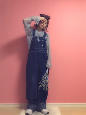 「ミックススタイル」｜「アイテム（オールインワン・サロペット）」を使った、☆★gizmo★☆さん（レディース・159cm）の春コーディネート