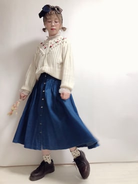 デニムスカートを使った カントリー のレディース人気ファッションコーディネート Wear デニムスカートを使った カントリー のレディース人気ファッションコーディネート Wear