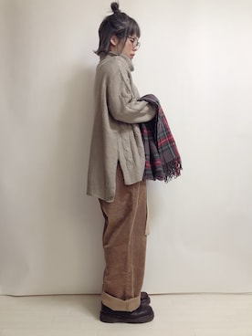「ハーフアップ」｜「アイテム（その他）」を使った、☆★gizmo★☆さん（レディース・159cm）の秋コーディネート