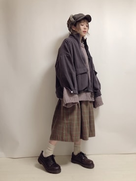 「Fillil（フィリル）のアイテム（ジャケット/アウター）」を使った、☆★gizmo★☆さん（レディース・159cm）の冬コーディネート