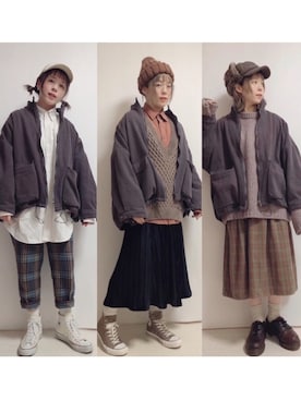 「Fillil（フィリル）のアイテム（ジャケット/アウター）」を使った、☆★gizmo★☆さん（レディース・159cm）の冬コーディネート