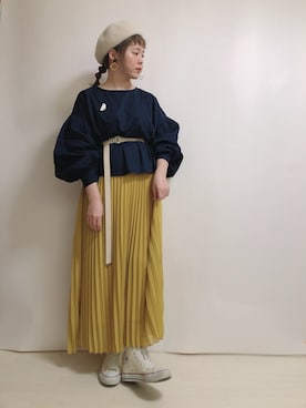「大ぶりピアス」｜☆★gizmo★☆さん（レディース・159cm）の春コーディネート