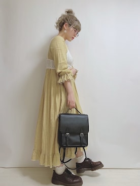 「ニットキャミソール」｜「アイテム（ワンピース/ドレス）」を使った、☆★gizmo★☆さん（レディース・159cm）の春コーディネート