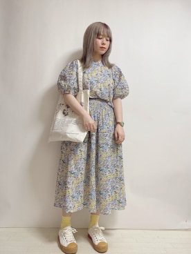 「カラーソックス」｜「アイテム（セットアップ）」を使った、☆★gizmo★☆さん（レディース・159cm）の夏コーディネート