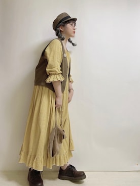 「210nouve（トゥージュヌーブ）のアイテム（帽子）」を使った、☆★gizmo★☆さん（レディース・159cm）の夏コーディネート