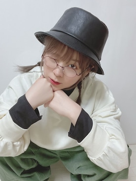 「フェイクレザー」｜「アイテム（サロペット/オーバーオール）」を使った、☆★gizmo★☆さん（レディース・159cm）の冬コーディネート