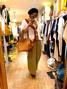 「Original.（オリジナル）のアイテム（パンツ）」を使った、本骨屋さんさん（レディース・152cm）の夏コーディネート