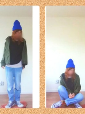 「XLARGE（エクストララージ）のアイテム（その他アウター）」を使った、manami💞さん（レディース・167cm）の秋コーディネート