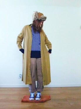「ローリーズファーム(LOWRYS FARM)」｜「アイテム（シャツワンピース）」を使った、manami💞さん（レディース・167cm）の冬コーディネート