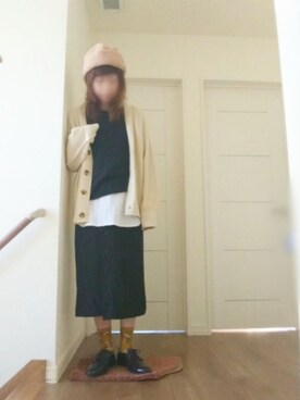 「アイテム（ドレスシューズ、パープル系）」を使った、manami💞さん（レディース・165cm）の秋コーディネート