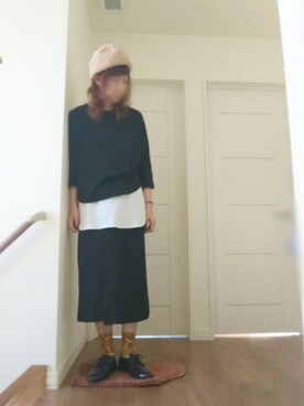 「アイテム（ドレスシューズ、パープル系）」を使った、manami💞さん（レディース・165cm）の秋コーディネート