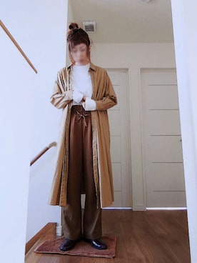 「ローリーズファーム(LOWRYS FARM)」｜「アイテム（シャツワンピース）」を使った、manami💞さん（レディース・165cm）の春コーディネート