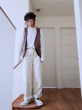 Uniqlo ユニクロ のその他パンツ ホワイト系 を使った人気ファッションコーディネート Wear
