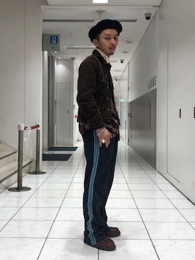 「パジャマ」｜「アイテム（その他アウター）」を使った、Yoshiyukiさん（メンズ・170cm）の冬コーディネート