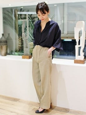 「オープントゥ」｜LUCYさん（レディース・163cm）の春コーディネート