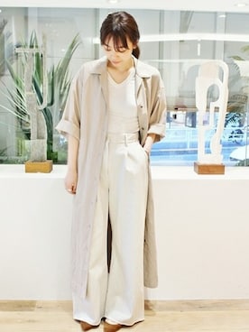 「シャツワンピ」｜LUCYさん（レディース・163cm）の夏コーディネート