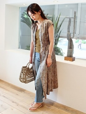 「ガウン」｜LUCYさん（レディース・163cm）の夏コーディネート