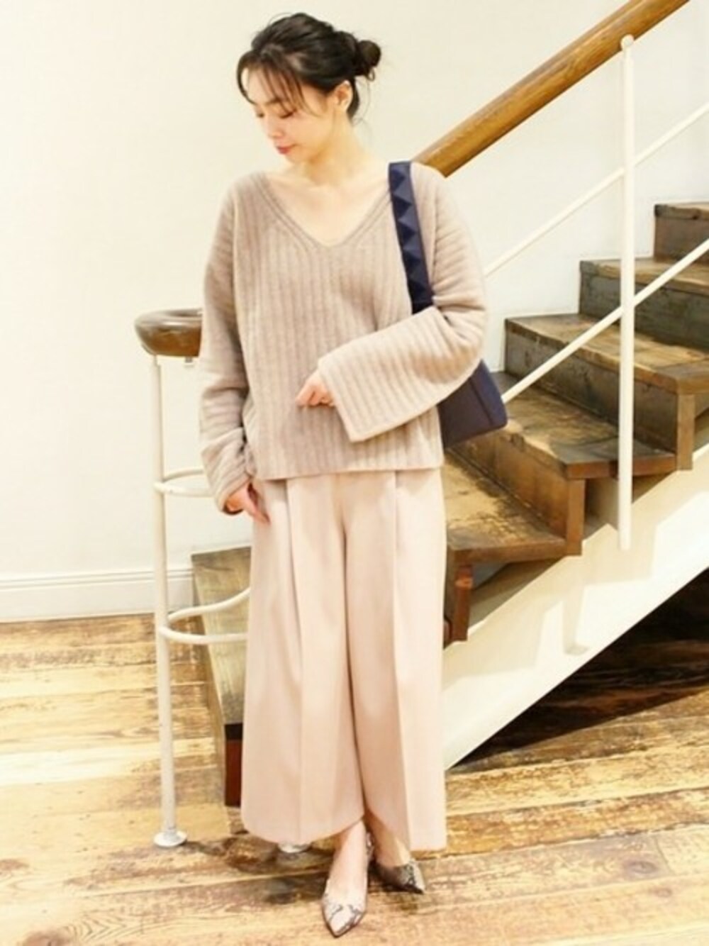 Plage - plage スーパーファインウール ニット Ｖネック plage（プラージュ）の「スーパーファインウール リブVネック