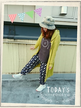 「on the couch（オンザカウチ）のアイテム」を使った、ユーリさん（レディース・152cm）の春コーディネート