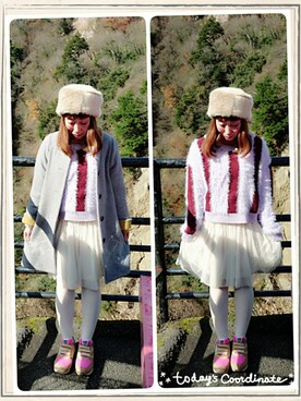 「POU DOU DOU（プードゥドゥ）のアイテム（その他アウター）」を使った、ユーリさん（レディース・152cm）の秋コーディネート